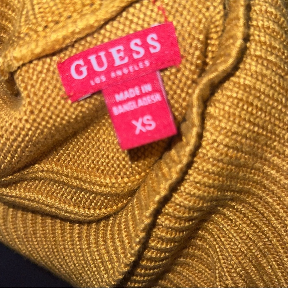 Guess Metallic Gold Knit Top